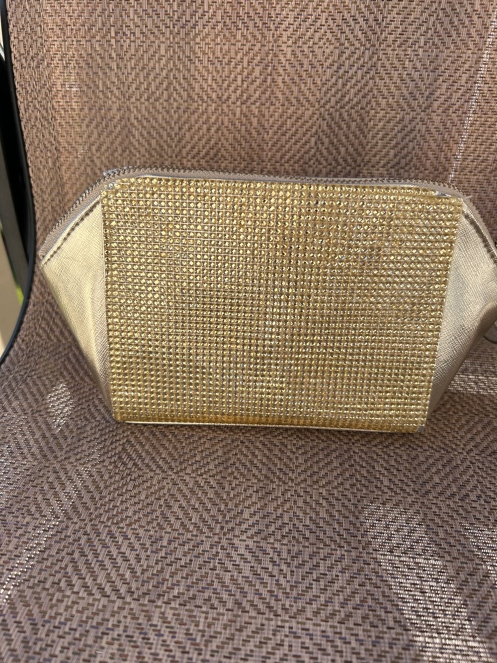 Victoria’s Secret gold bling bling cosmetic bag